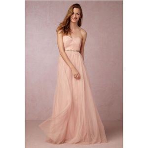 BHLDN bridesmaid dress in blush